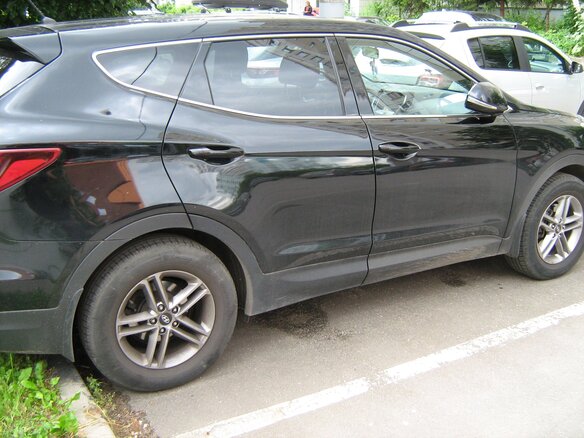 2016 Hyundai Santa Fe III Рестайлинг, чёрный, 2750000 рублей - вид 3