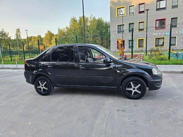 2011 Renault Logan I Рестайлинг, чёрный - вид 3