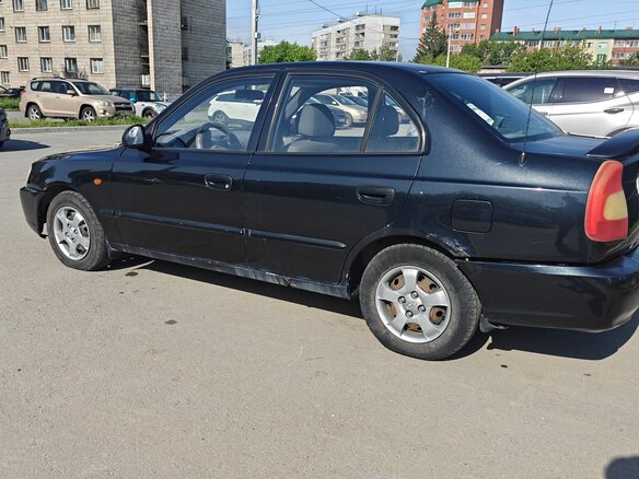 2008 Hyundai Accent ТагАЗ II, чёрный - вид 3