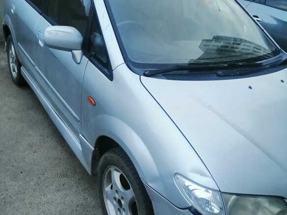 2001 Mazda Premacy I (CP), серебристый, 290000 рублей