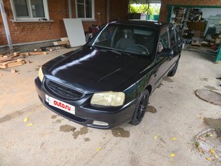 2007 Hyundai Accent ТагАЗ II, чёрный, 360000 рублей, вид 3