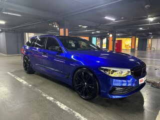 2019 BMW 5 серии 530d xDrive VII (G30/G31/G38), синий, 3750000 рублей, вид 5