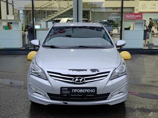 2016 Hyundai Solaris I Рестайлинг, серебристый, 873000 рублей, вид 2