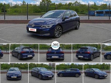 2021 Volkswagen Golf VIII, синий, 2980000 рублей, вид 4