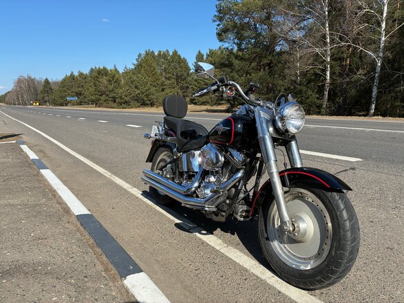 2002 Harley-Davidson Fat Boy, чёрный, 650000 рублей - вид 1