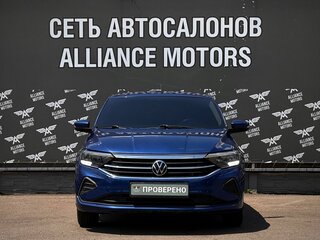 2021 Volkswagen Polo VI, синий, 1530000 рублей, вид 2