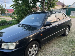 2007 Hyundai Accent ТагАЗ II, чёрный, 550000 рублей, вид 2