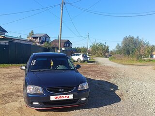 2008 Hyundai Accent ТагАЗ II, синий, 205000 рублей, вид 3