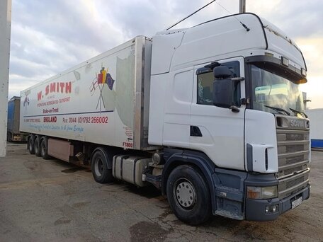 2002 Scania R-Series, белый, 1000000 рублей, вид 1
