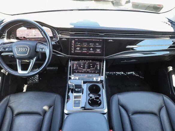 2023 Audi Q7 45 TFSI II (4M) Рестайлинг, синий - вид 6