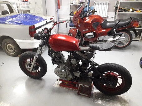 1987 Yamaha XV920, пурпурный, 150000 рублей, вид 5