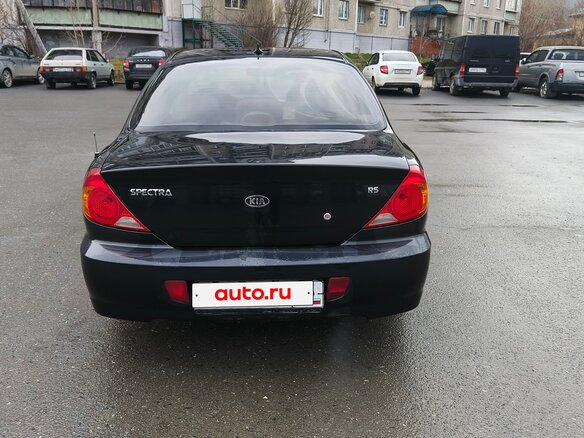 2008 Kia Spectra I Рестайлинг 2, чёрный - вид 7