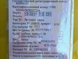 2011 Chevrolet Aveo I Рестайлинг, белый, 525000 рублей, вид 1