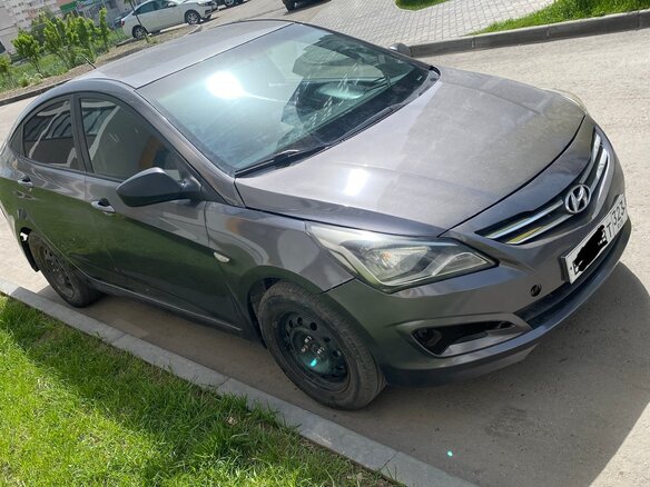 2016 Hyundai Solaris I Рестайлинг, серый, 600000 рублей - вид 1