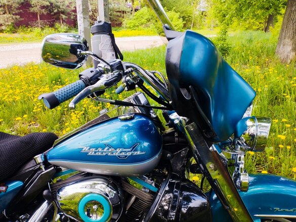 1995 Harley-Davidson Road King, синий, 800000 рублей - вид 14