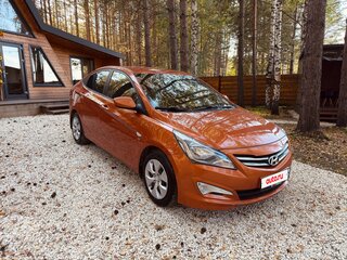 2015 Hyundai Solaris I Рестайлинг, оранжевый, 750000 рублей, вид 4