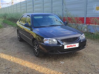 2006 Hyundai Accent ТагАЗ II, чёрный, 475000 рублей, вид 2