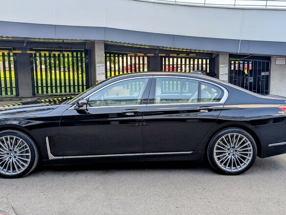 2019 BMW 7 серии 750i xDrive VI (G11/G12) Рестайлинг, чёрный, 6400000 рублей - вид 6