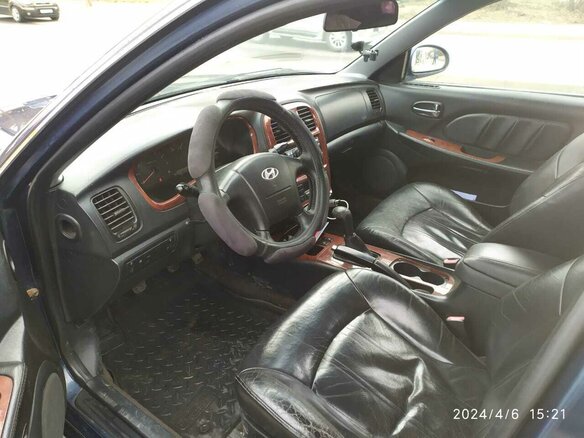 2006 Hyundai Sonata ТагАЗ IV (EF) Рестайлинг, синий, 250000 рублей - вид 9
