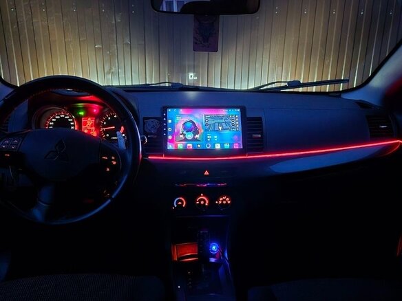 2008 Mitsubishi Lancer X, синий, 900000 рублей - вид 9