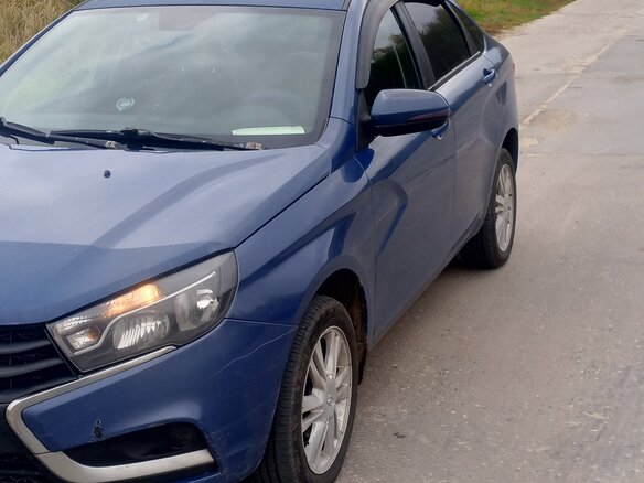 2017 Lada (ВАЗ) Vesta I, синий, 550000 рублей - вид 1