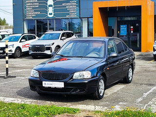 2008 Hyundai Accent ТагАЗ II, чёрный, 233885 рублей, вид 1