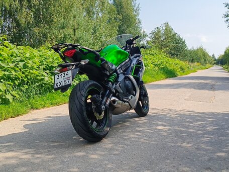2016 Kawasaki ER-6F (Ninja 650R), зелёный, 480000 рублей, вид 4