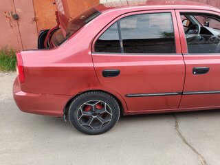 2006 Hyundai Accent ТагАЗ II, красный, 340000 рублей, вид 4