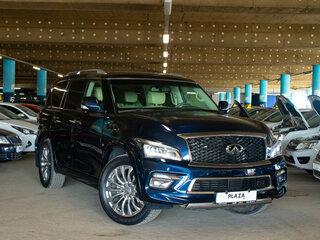 2017 Infiniti QX80 I Рестайлинг, синий, 4300000 рублей, вид 2
