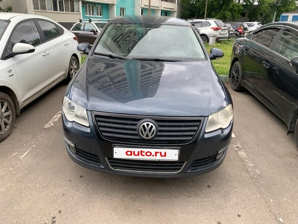 2007 Volkswagen Passat B6, синий, 300000 рублей - вид 1