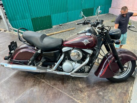 1999 Kawasaki VN1500 Vulcan, пурпурный, 440000 рублей, вид 3