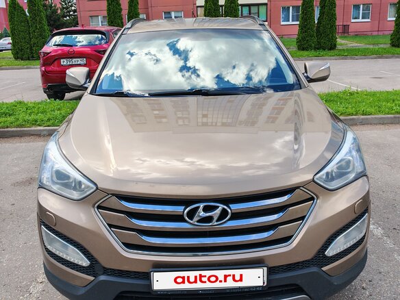 2013 Hyundai Santa Fe III, золотистый, 1900000 рублей