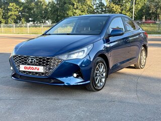 2021 Hyundai Solaris II Рестайлинг, синий, 1700000 рублей, вид 2