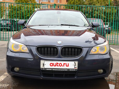 2005 BMW 5 серии 520i V (E60/E61), синий, 950000 рублей, вид 2