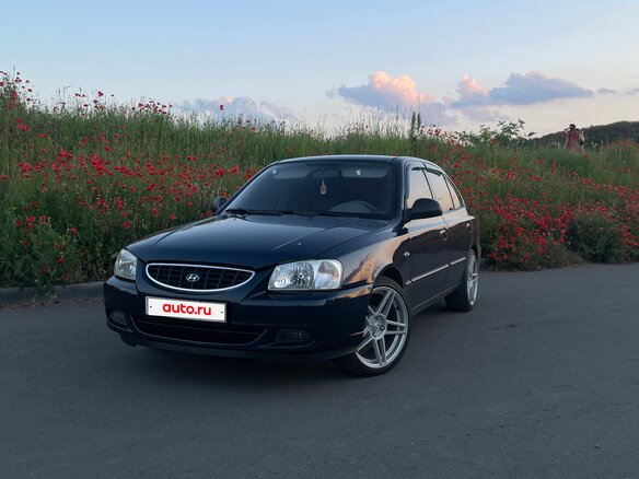 2008 Hyundai Accent ТагАЗ II, синий, 520000 рублей - вид 15