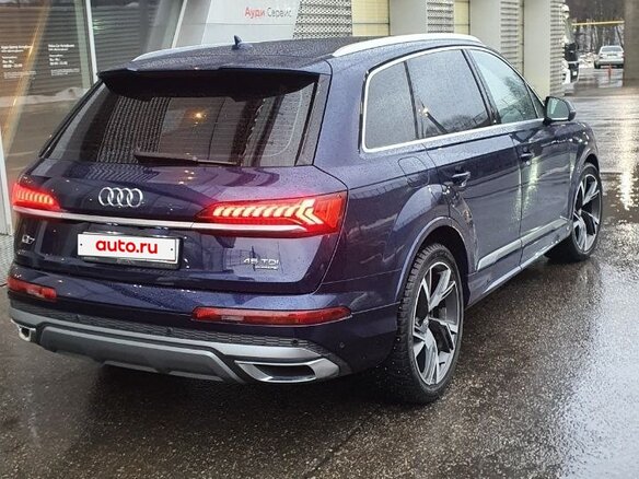 2020 Audi Q7 45 TDI II (4M) Рестайлинг, синий, 6199000 рублей - вид 6
