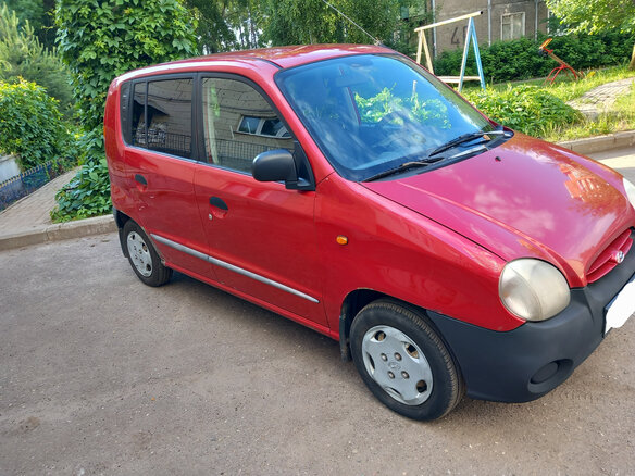 1999 Hyundai Atos, красный