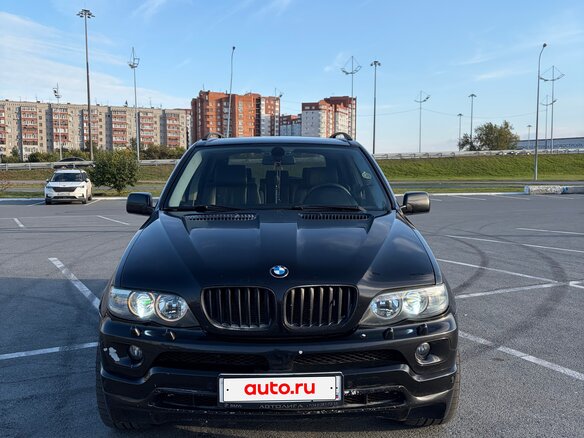 2004 BMW X5 4.4i I (E53) Рестайлинг, чёрный, 1000000 рублей - вид 1
