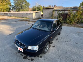 2008 Hyundai Accent ТагАЗ II, чёрный, 455000 рублей, вид 5