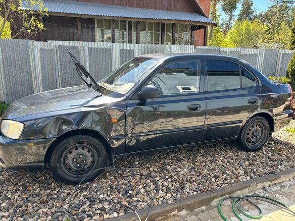 2008 Hyundai Accent ТагАЗ II, чёрный, 305000 рублей - вид 3