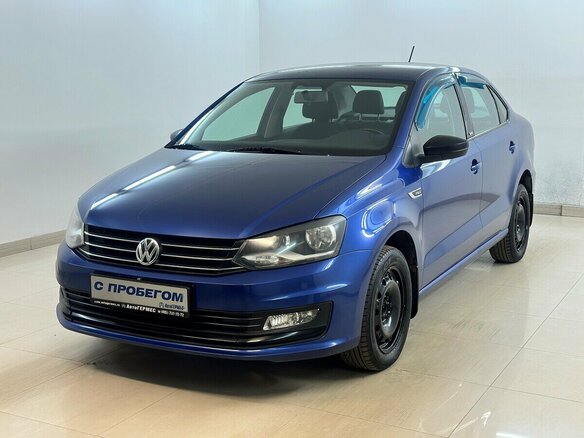 2017 Volkswagen Polo V Рестайлинг, синий