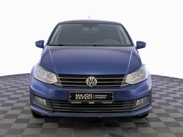 2019 Volkswagen Polo V Рестайлинг, синий, 1195000 рублей - вид 1