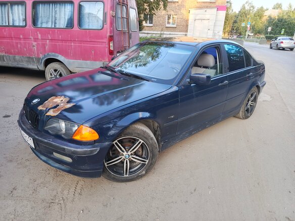 2000 BMW 3 серии 316i IV (E46), синий, 350000 рублей