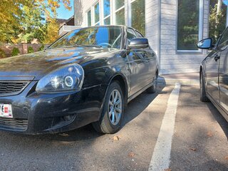 2008 Lada (ВАЗ) Priora I, чёрный, 268000 рублей, вид 1
