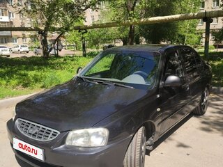 2007 Hyundai Accent ТагАЗ II, чёрный, 400000 рублей, вид 3