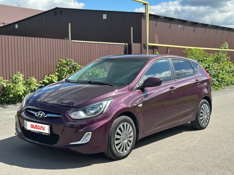 2012 Hyundai Solaris I, фиолетовый, 489000 рублей, вид 1