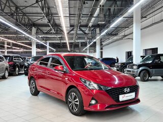2021 Hyundai Solaris II Рестайлинг, красный, 1449000 рублей, вид 2
