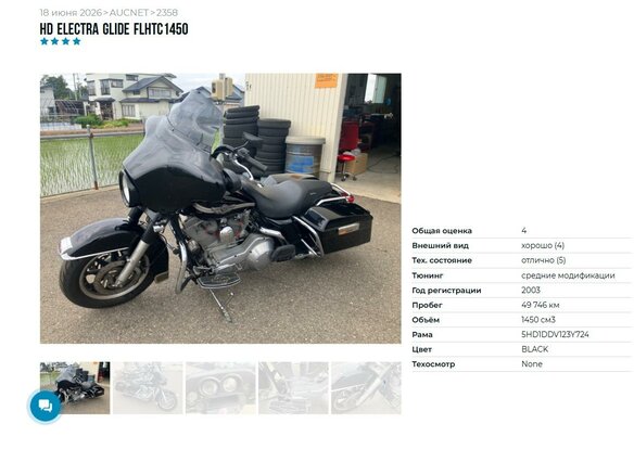 2003 Harley-Davidson Electra Glide, чёрный, 649000 рублей - вид 10