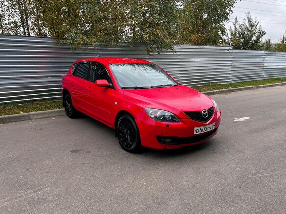 2007 Mazda 3 I (BK) Рестайлинг, красный - вид 2
