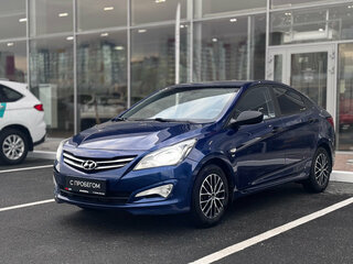 2015 Hyundai Solaris I Рестайлинг, синий, 825000 рублей, вид 2